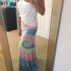 Tie Dye Maxi Skirt
